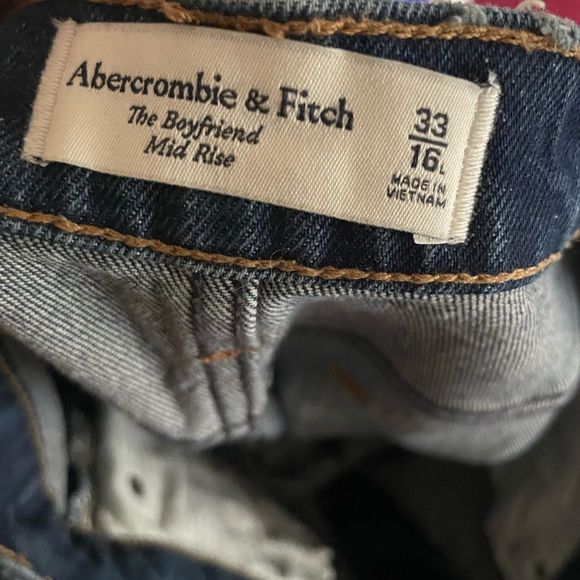 Abercrombie & Fitch Blue Boyfriend Jeans - Picture 11 of 12